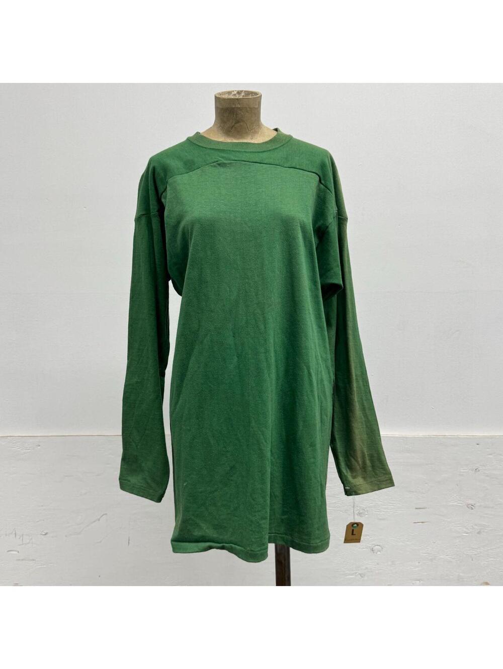 Vintage 1970s Mason Green Blank Durene Football Jersey Faded